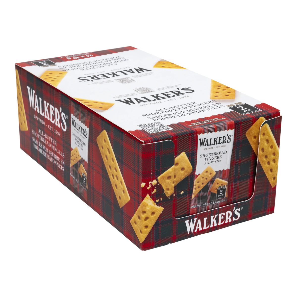 Walker's All-Butter Shortbread Fingers, 24 × 40 g