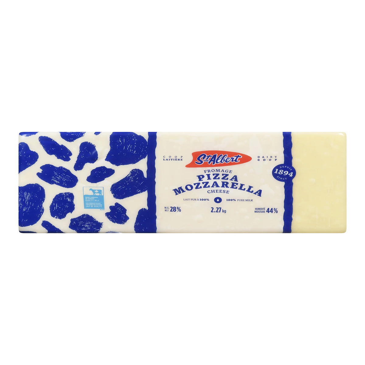 St-Albert Pizza Mozzarella Block, 2.27 kg