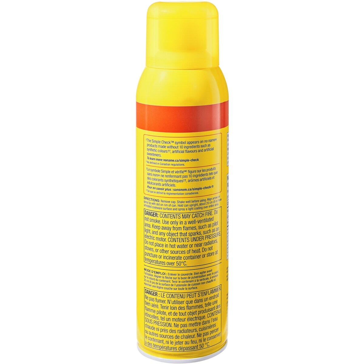 No Name Club Size Canola Oil Cooking Spray, 400 g