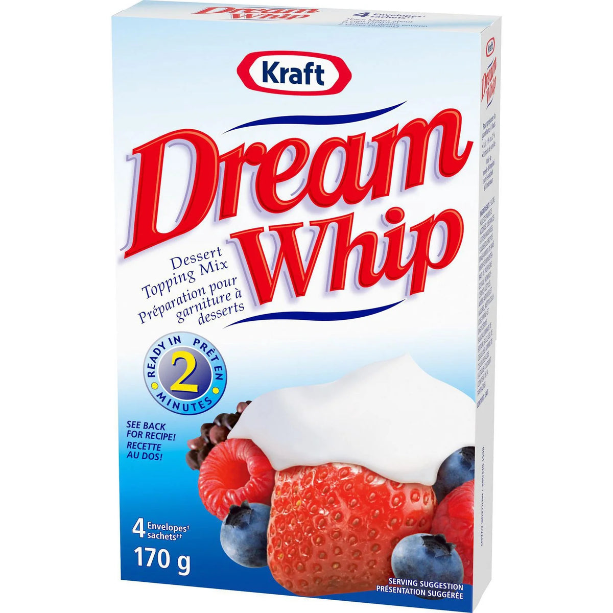 Dream Whip Whipped Topping Mix, 4 Envelopes, 170 g