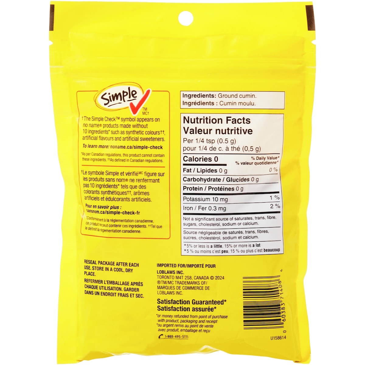 No Name Ground Cumin, 97 g