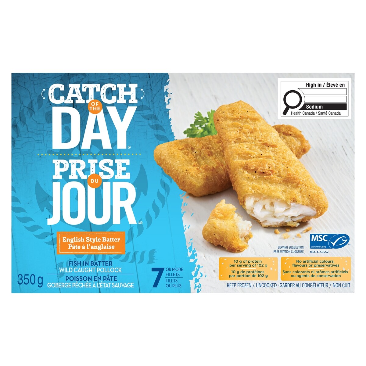 High Liner Catch of the Day Fish in Batter English Style, 350 g