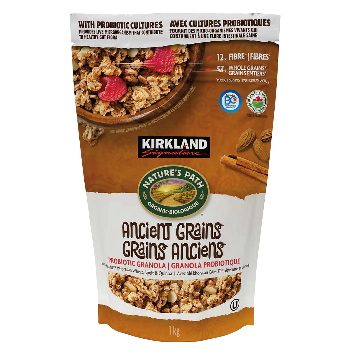 Kirkland Signature Organic Ancient Grains with Probiotic Granola, 1 kg