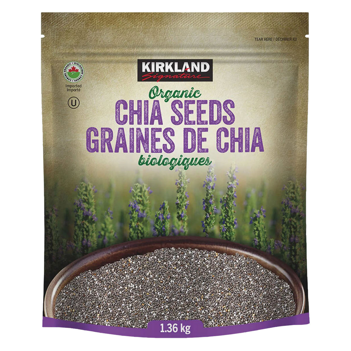 Kirkland Signature Organic Chia Seeds, 1.36 kg