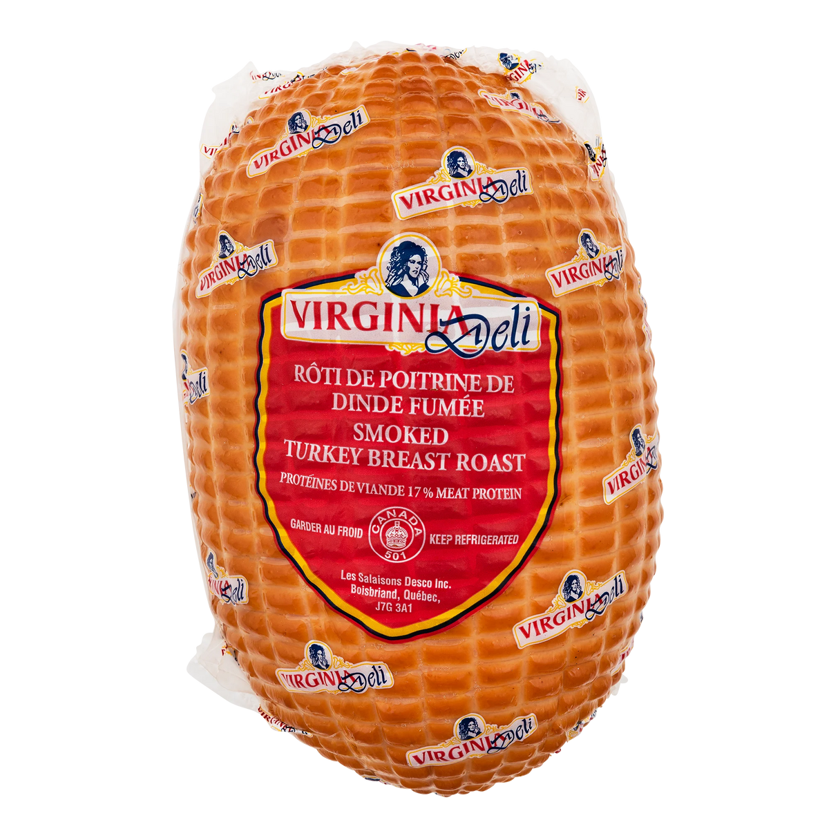 Virginia Deli Whole Smoked Turkey Breast Roast, 3.5 kg average weight