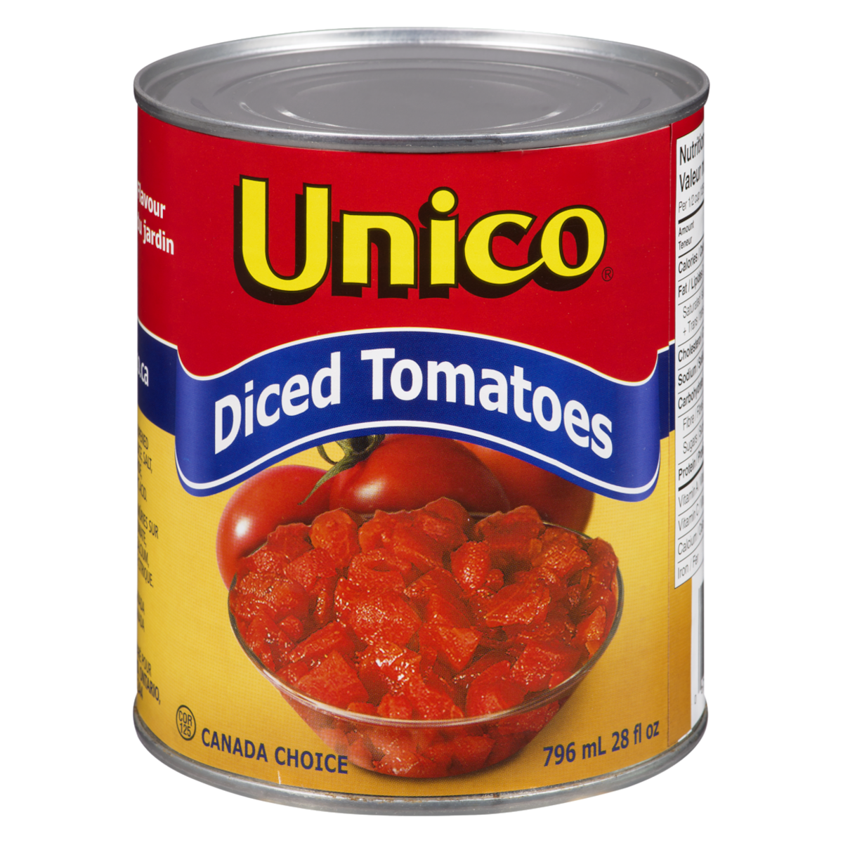 Unico No Salt Added Diced Tomatoes, 796 mL