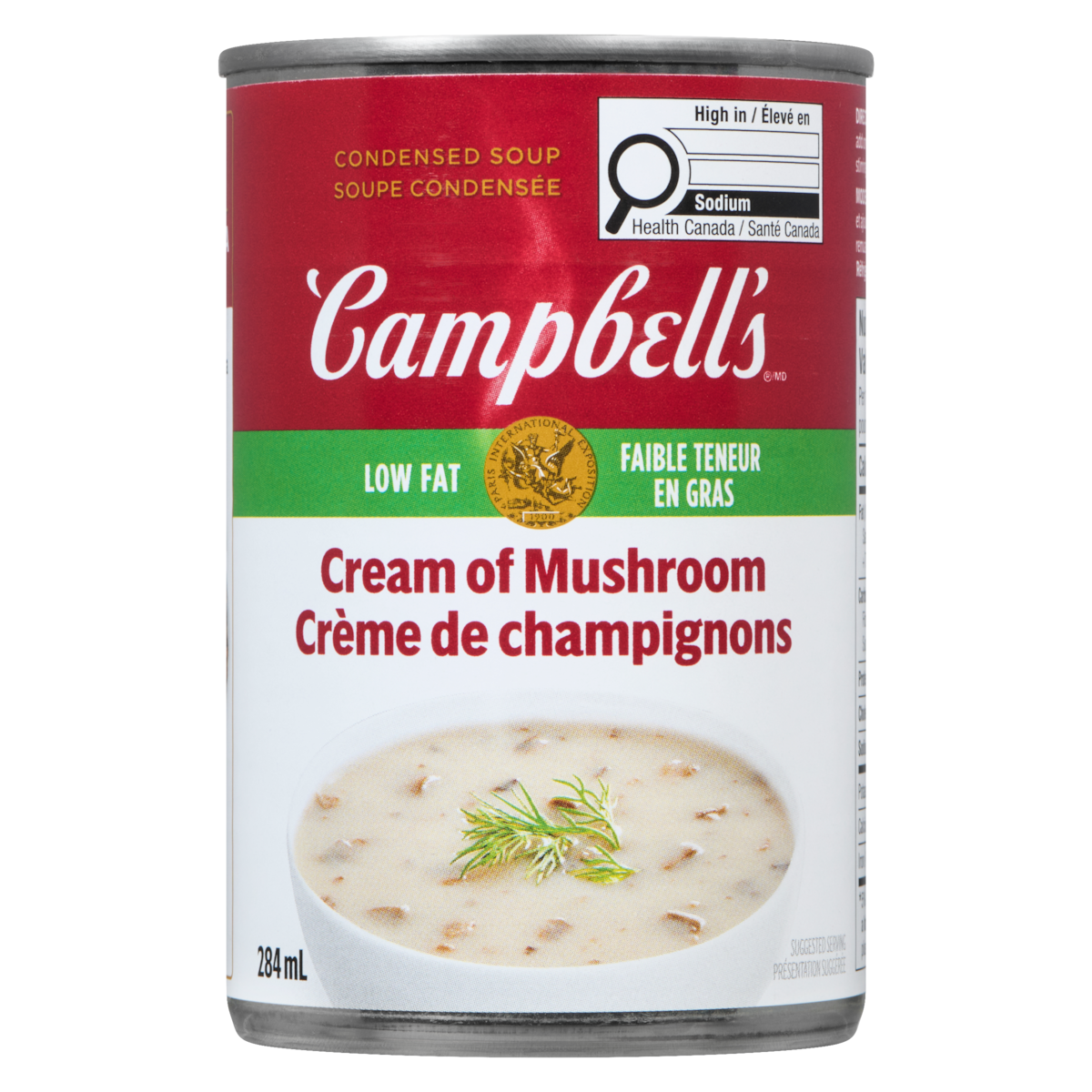Campbell's Cream Of Mushroom Soup, Low Fat, 284 mL