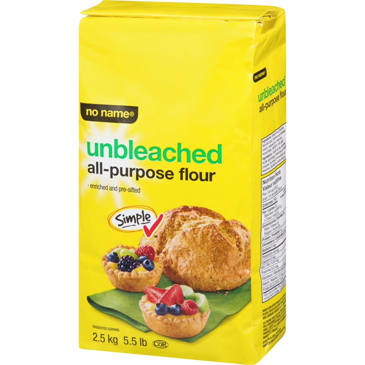 No Name Unbleached All-Purpose Flour, 2.5 kg