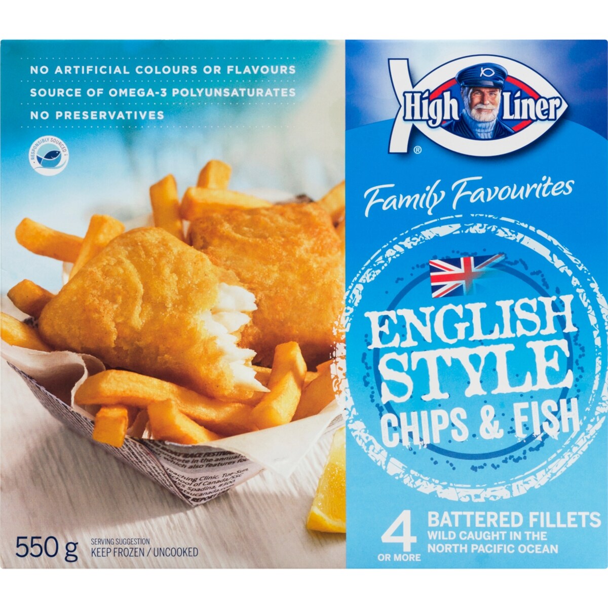 High Liner English Style Fish & Chips, 550 g