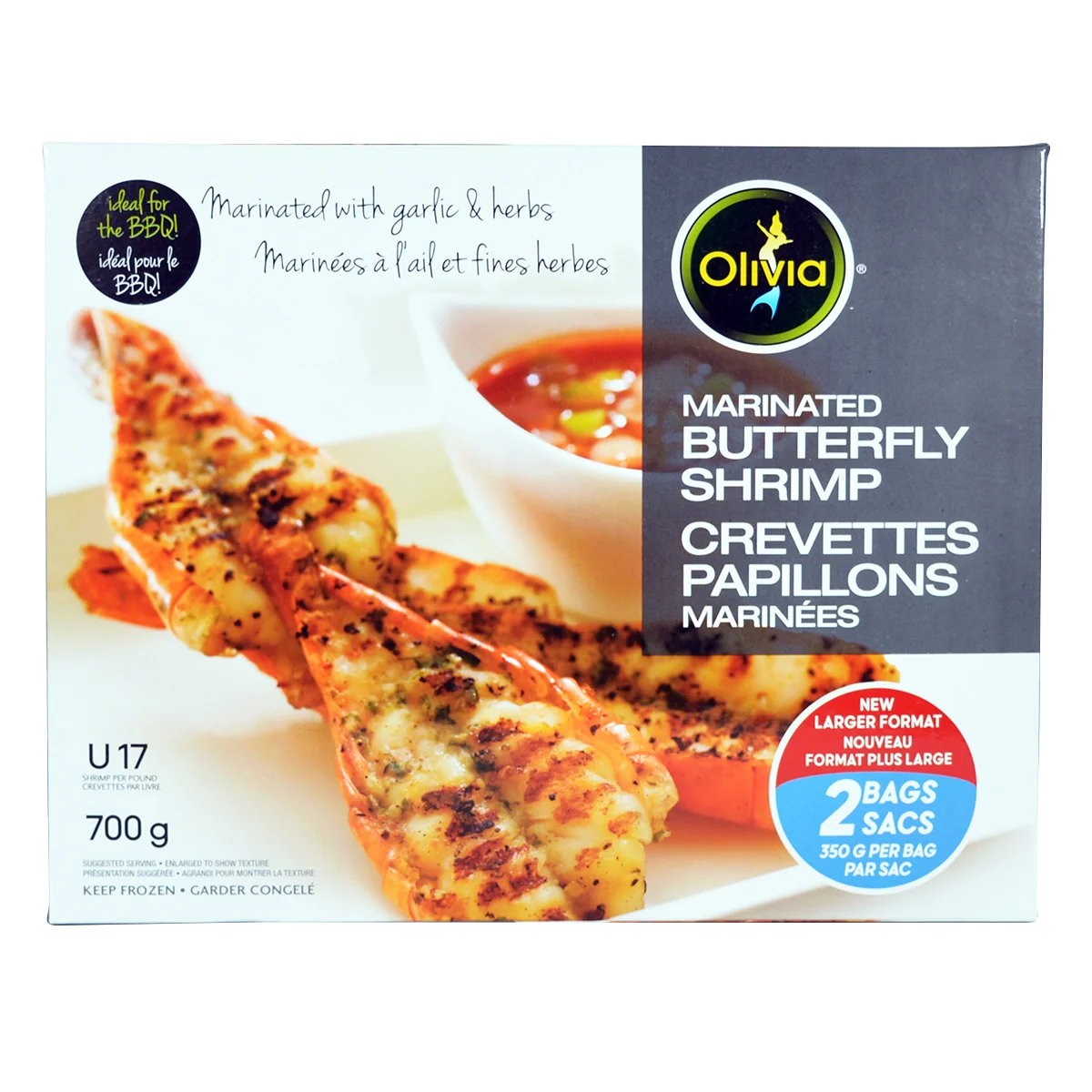 Olivia Marinated Butterfly Shrimp, 700 g