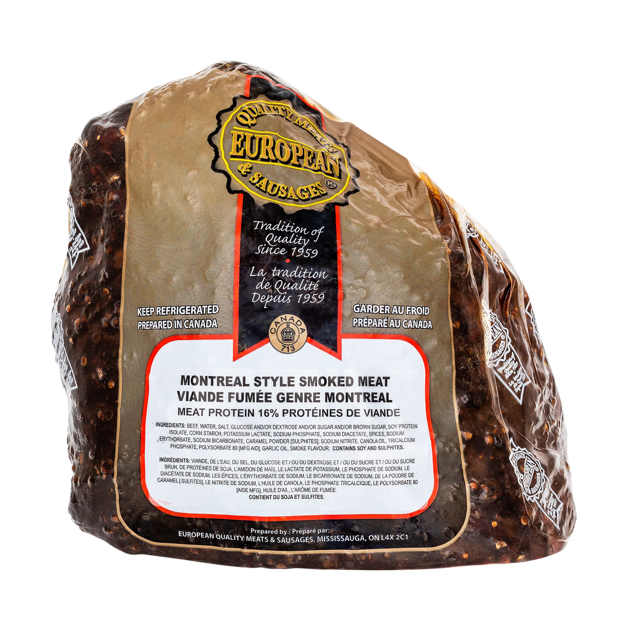 Erie Meats Montreal Smoked Meat, 3 kg average weight