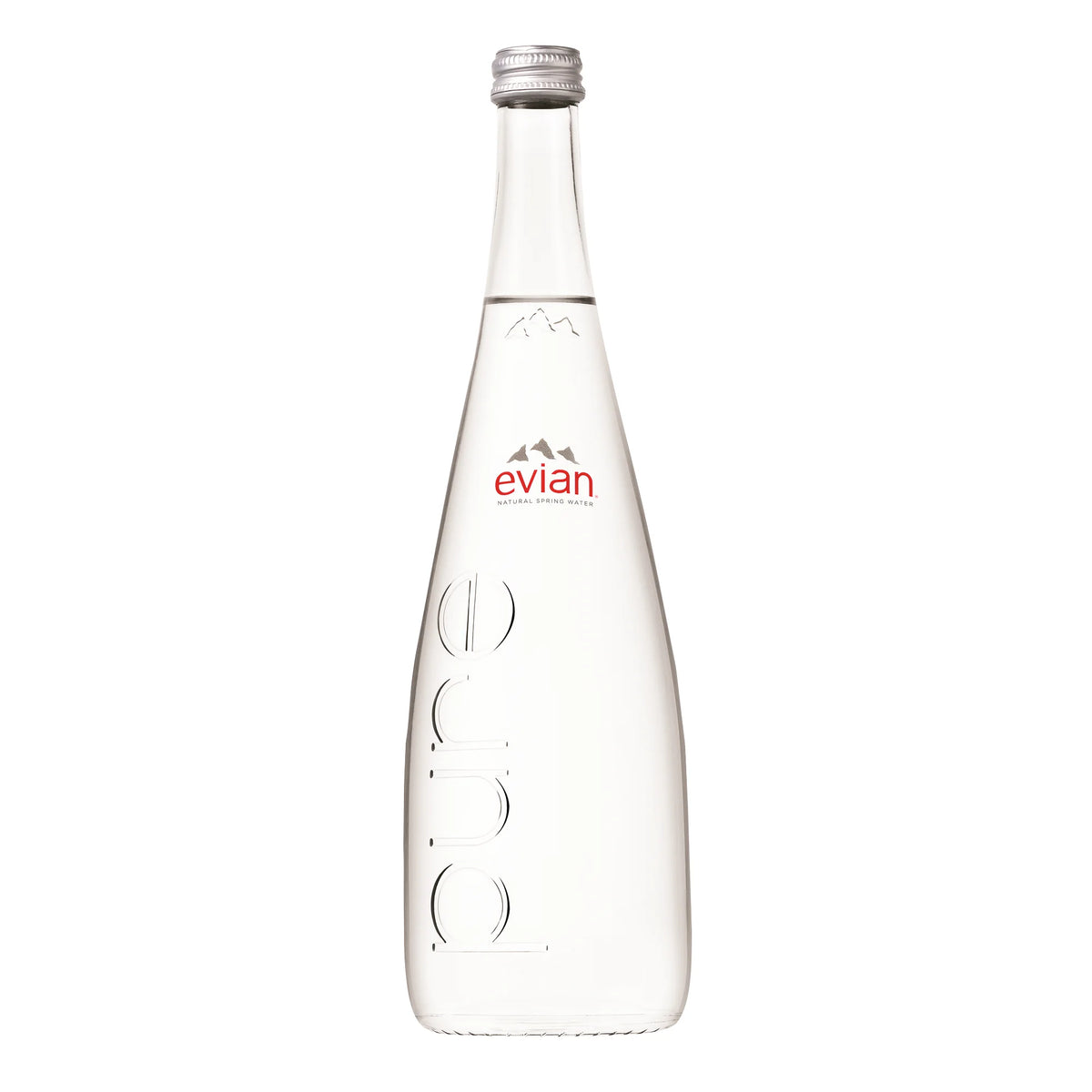 Evian Natural Spring Water, 12 × 750 mL