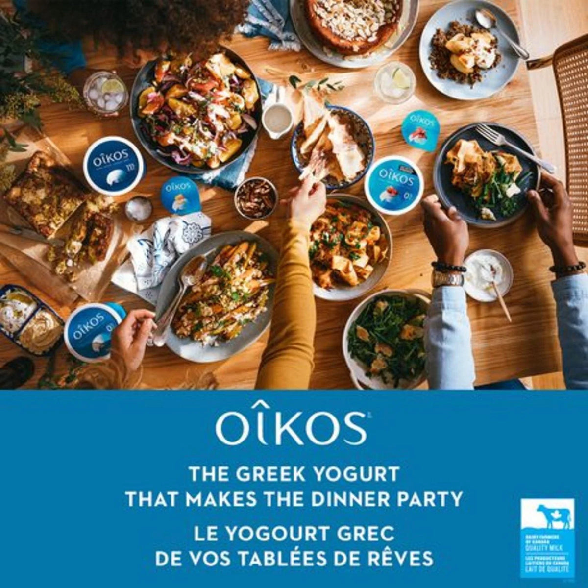 Oikos Raspberry-Pomegranate Greek Yogurt, 4 × 100 g