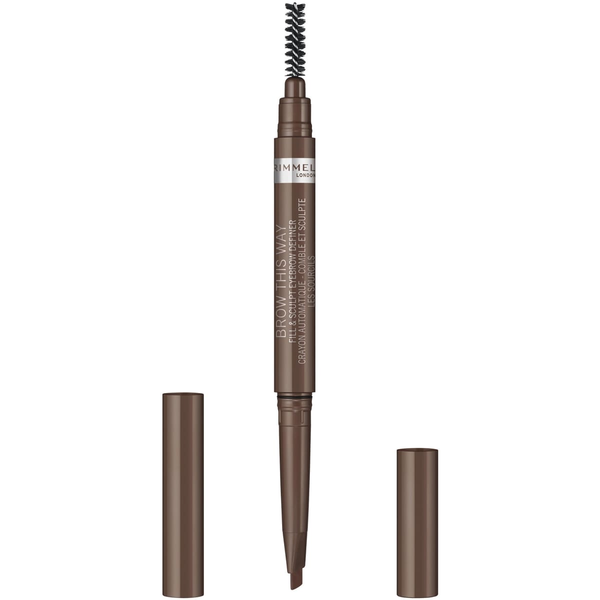 Rimmel London Brow This Way Fill & Sculpt Eyebrow Definer, Double Ended Brow Pencil, 0.25 g