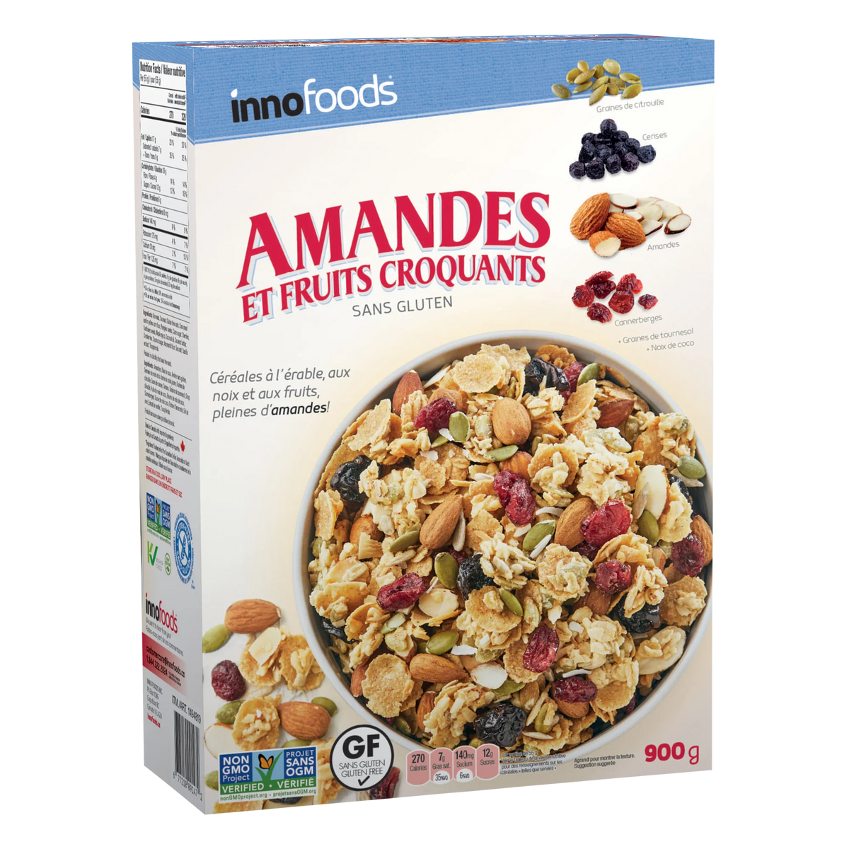 Inno Foods Almond Fruit Crunch Cereal, 900 g
