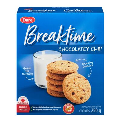 Dare Breaktime Chocolatey Chip Cookies, 250 g