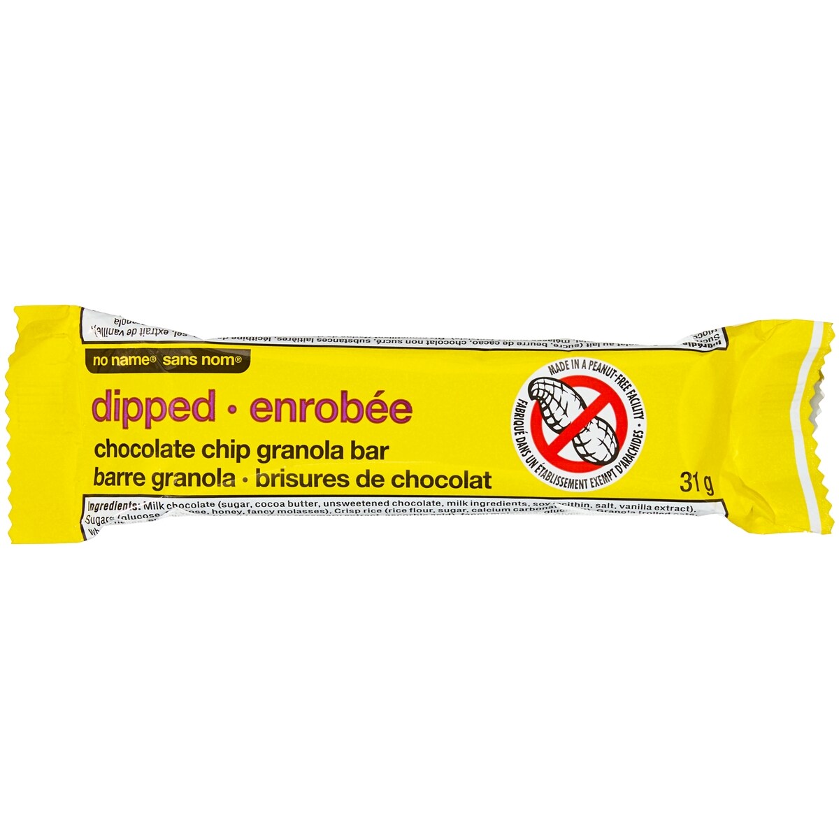 No Name Chocolate Chip Dipped Granola Bars, 5 bars (156 g total)
