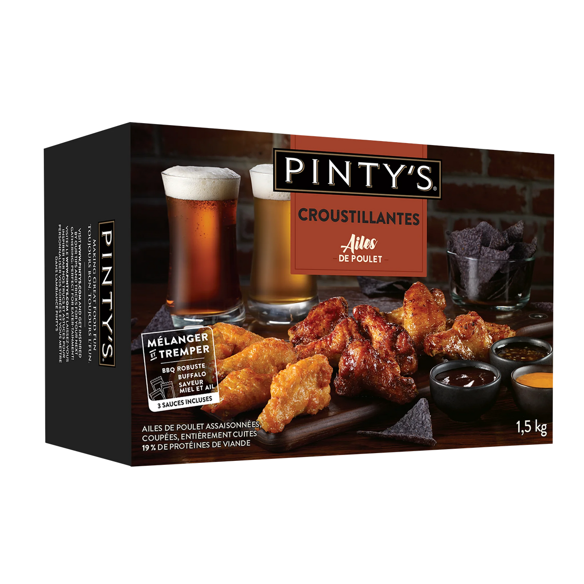 Pinty's Frozen Crispy Chicken Wings, 1.5 kg