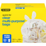 No Name Multi-Purpose Extra Large Bags Clear 50Pk