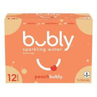 Bubly Sparkling Water Peach 12x355ml,