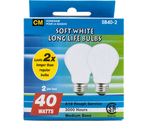 Cm Soft White 40W Lightbulbs 2 Pk
