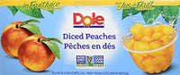 Dole Diced Peaches 20x107ml