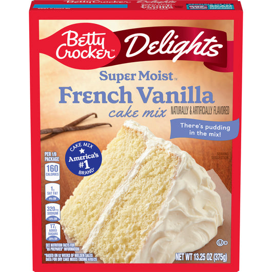 Betty Crocker Supermoist Cake Mix, French Vanilla 375g.