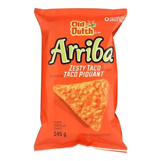 Old Dutch Arriba Tortilla Chips Zesty Taco, 245 G.