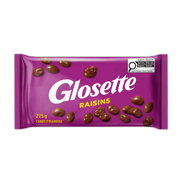 Glosette Chocolate Covered Raisins, 105 g