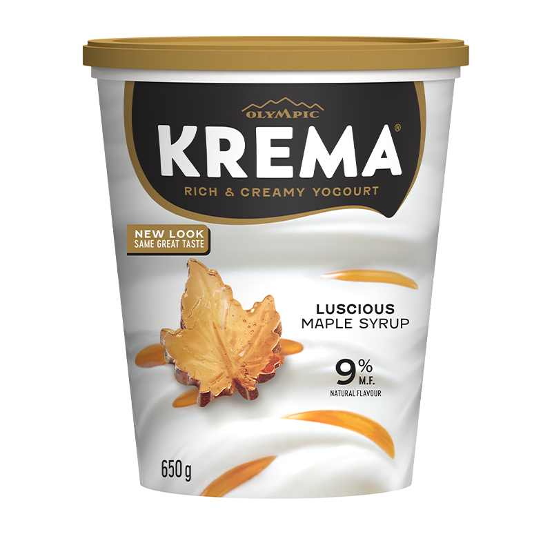 Olympic Krema 9% Maple Syrup Flavoured Greek Yogurt, 650 g