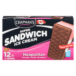 Chapmans Neopolitan Sandwich 12pk