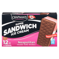 Chapmans Neopolitan Sandwich 12pk