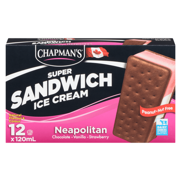 Chapmans Neopolitan Sandwich 12pk