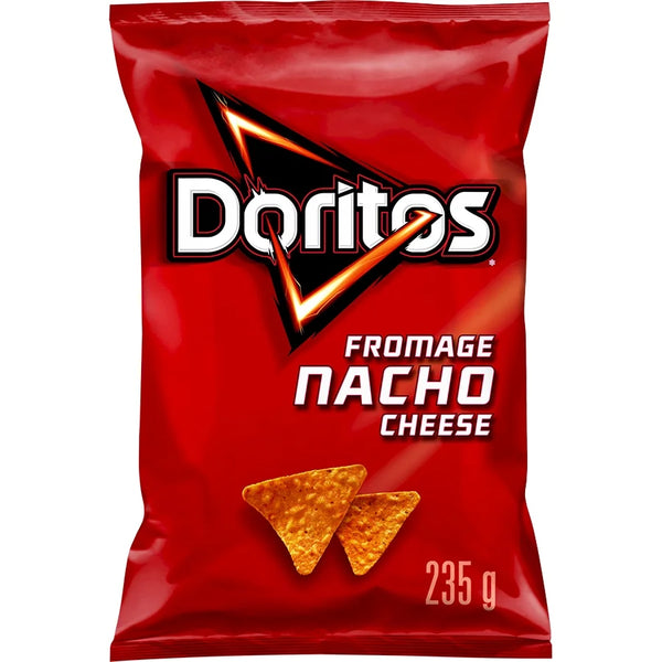 Doritos Nacho Cheese flavoured Tortilla Chips, 235 g.