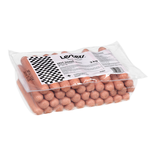 Lesters Frozen Hot Dog Wieners 4 x 3 kg