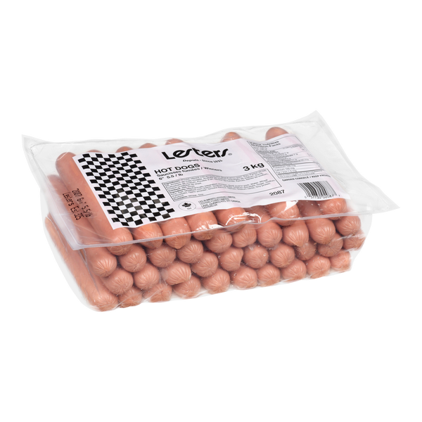 Lesters Frozen Hot Dog Wieners 4 x 3 kg