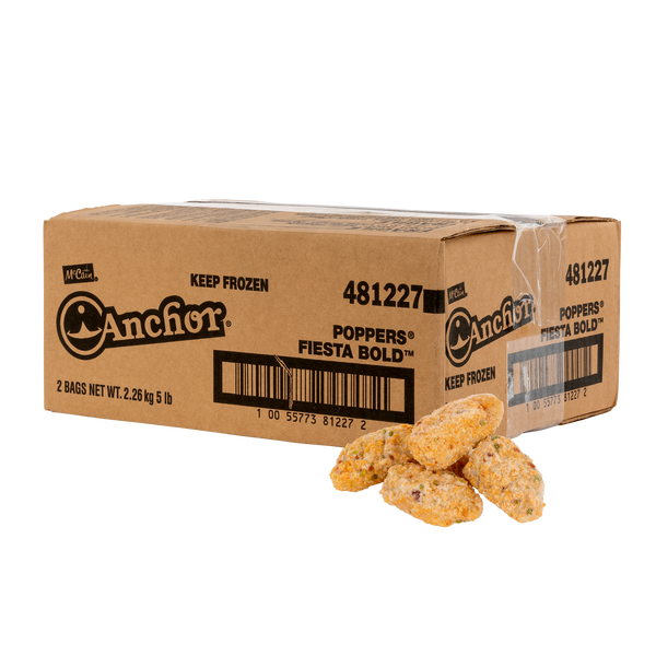 McCain Anchor Frozen Fiesta Bold Poppers 2.26 kg