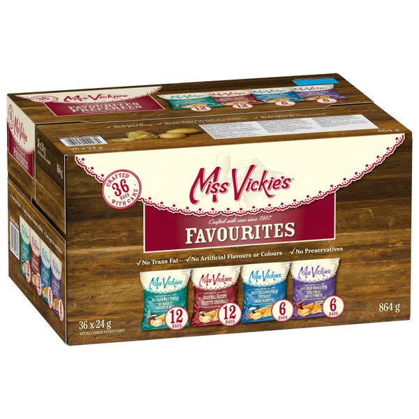 "Miss Vickie’s Potato Chips Variety Pack of 36, 36 × 24 g