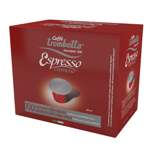 Caffè Trombetta l’espresso Cremoso Capsules Pack of 100, 550g