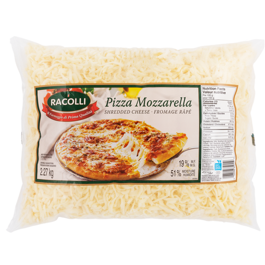 Racolli 19% Pizza Mozzarella Shredded Cheese	2.27 kg