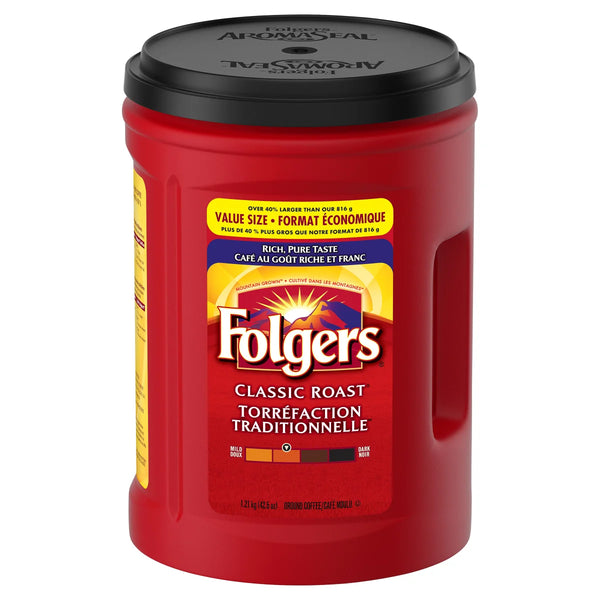 Folgers Classic Roast Ground Coffee 1.21kg