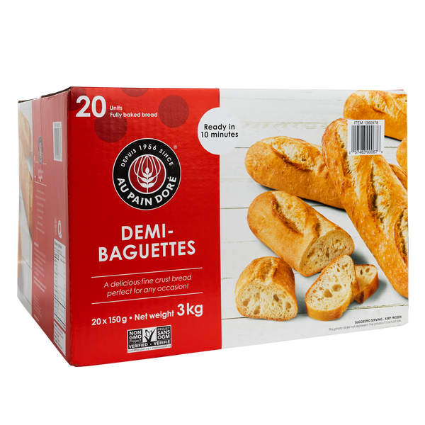 Au pain doré Frozen Demi-Baguettes 3 kg