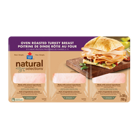 Maple Leaf Natural Selections Sliced Turkey 3 X 300g