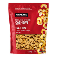 Kirkland Signature Roasted Whole Cashews With Salt	1.13 kg