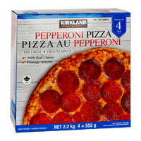 Kirkland Signature Pepperoni Thin Crust Pizza	4 x 555 g