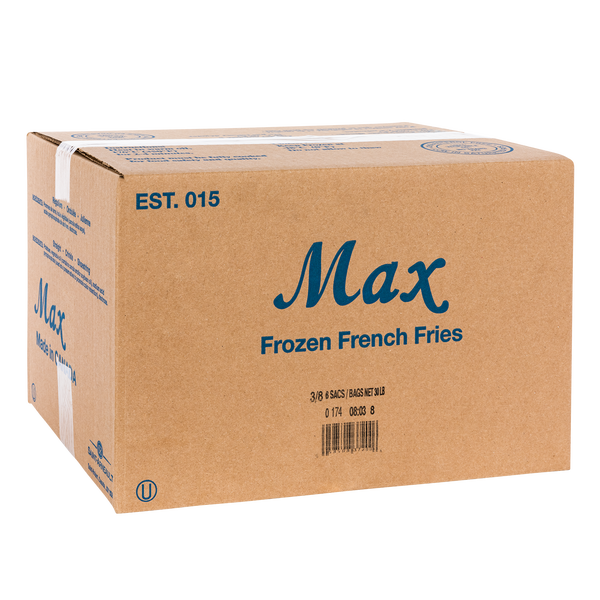 Max Frozen 3/8-in Straight Cut Fries	6 x 2.27 kg