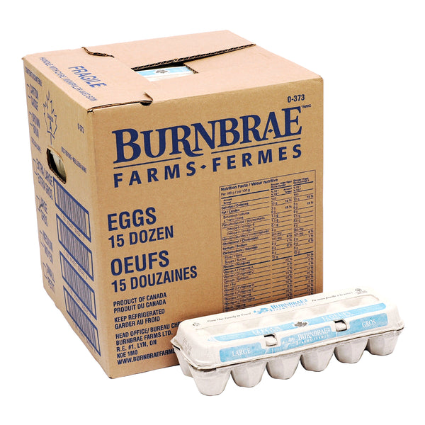Burnbrae Farms Large White Eggs in Cartons	15 dozen