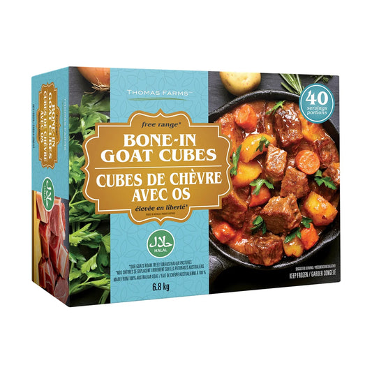 Thomas Farms Bone-in Goat Cubes 6.8 kg
