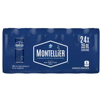 Montellier Carbonated Natural Spring Water Slim Can 24x355ml