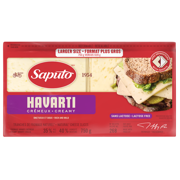 Saputo Sliced Havarti	750 g